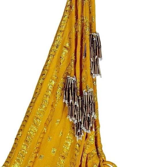 REVOLVE Sundress Brand Brooke Mini Dress in LaPaz Banana Beaded Tassel Straps - Picture 9 of 12